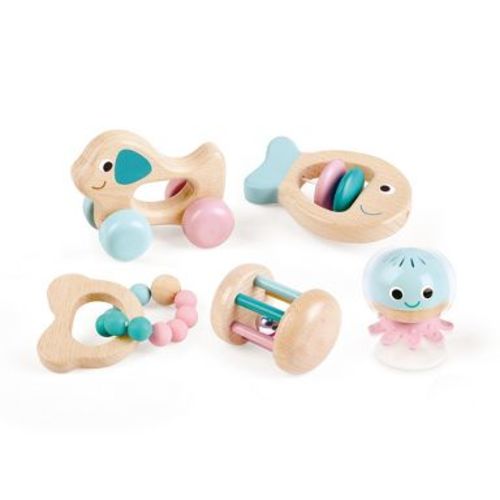 Hape: Wooden Multi-Stage Sensory 5 PC Gift Set