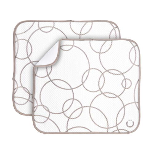 Ubbi Microfiber Kitchen Counter Dish Drying Mats, Taupe, Set of 2