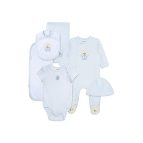 Boys' Cute Bear Six Piece Gift Box Set - Baby