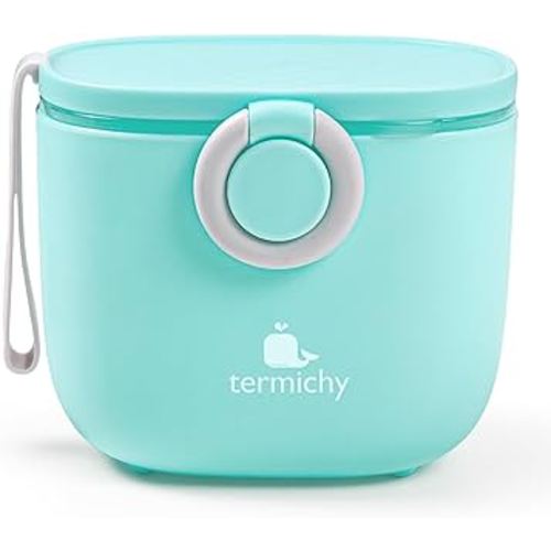 Termichy Baby Formula Dispenser, Portable Milk Powder Dispenser Container with Carry Handle and Scoop for Travel Outdoor Activities with Baby Infant, 8.8OZ, 0.55LB, 250g (Blue)
