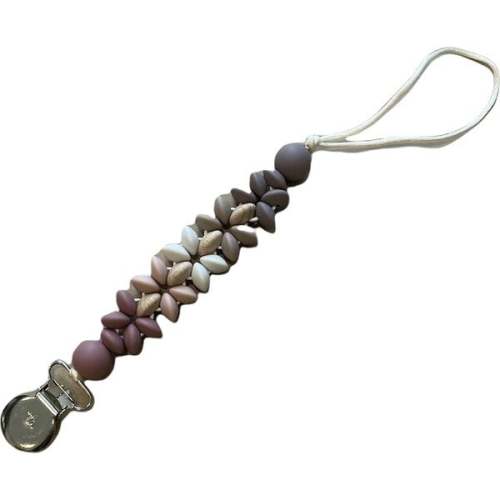 Petite Mila Pacifier & Toy Clip, Mauve