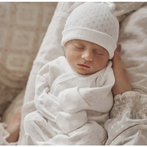 Organic Cotton Pointelle Layette 2 Pc Gift Set