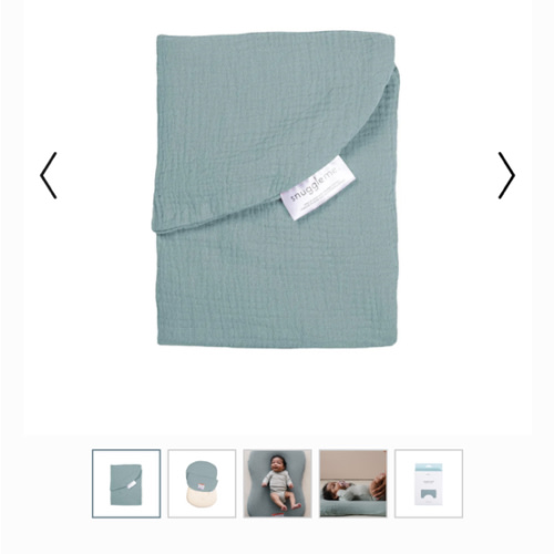Lounger Curve Muslin Cover | Slate