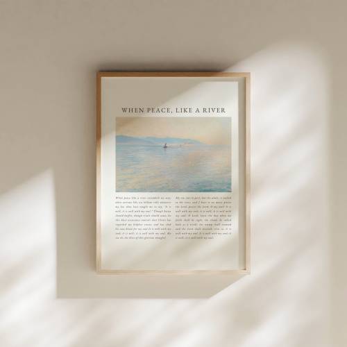 When Peace Like a River Print: Vintage Hymn Lyrics (Digital Download)