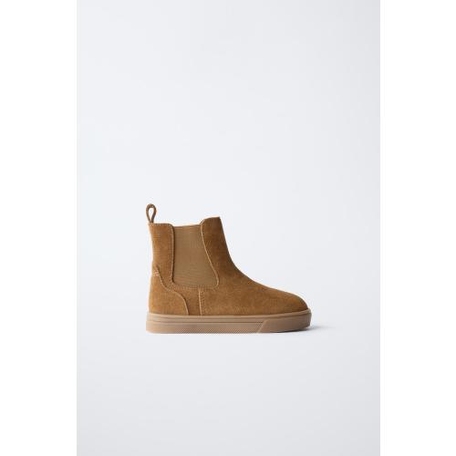 LEATHER BOOTS - Beige | ZARA United States
