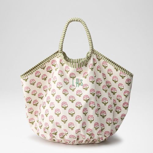 Block Print Oversized Canvas Tote
White and Pink Style