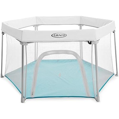 Graco Pack 'n Play LiteTraveler Playard | Outdoor and Indoor Playspace with Compact, Quick Fold, Breeze,1.0Count