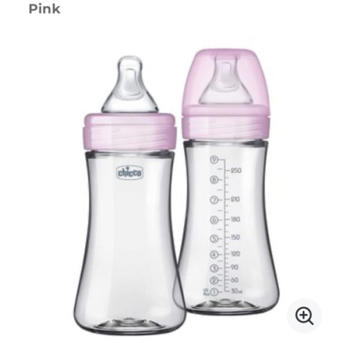 Duo Baby Bottle 9oz 2pk - Pink | Infant Feeding | Chicco