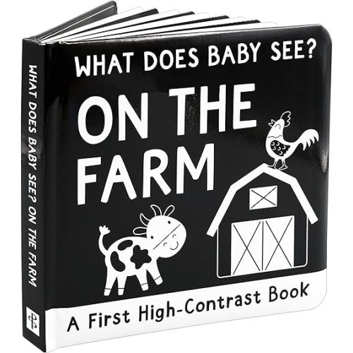 What Does Baby See? On the Farm (High Contrast Board Book) Board book – Picture Book, July 1, 2025