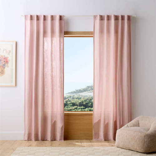 Supersoft Lilac Rose Striped Kids Curtain Panel 44"x96"