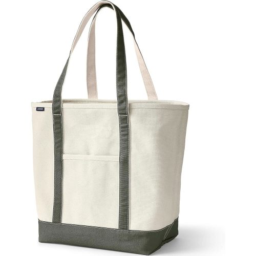 Lands' End Open Top Canvas Tote Bag