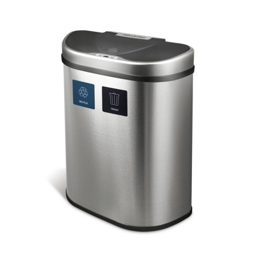 NineStars Nine Stars 18.5 Gallon Stainless Steel Motion Sensor Multi-Compartments Trash & Recycling Bin & Reviews | Wayfair