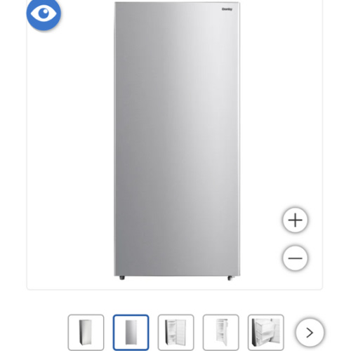 Danby 6.8 cu ft Stainless Steel Look Convertible Upright Freezer or Fridge 5 Year Warranty