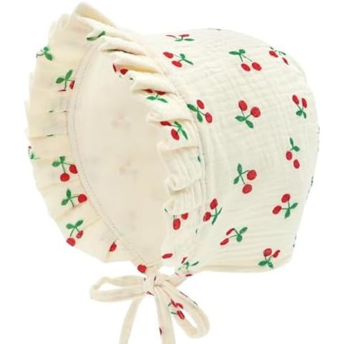Baby Girls Bonnet Ultra Soft Double Layer Bonnet Cap Adjustable Hats 3-24 Months