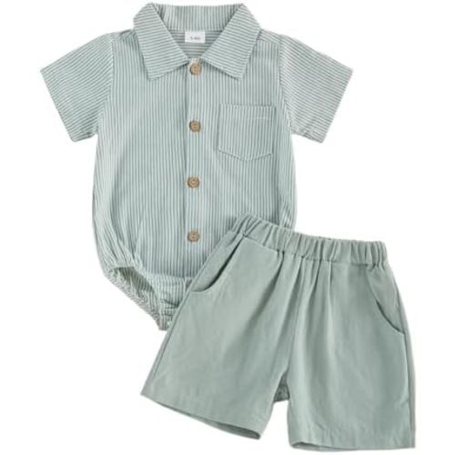 PUHHAPIEY Baby Boy Gentleman Wedding Outfit Dress Romper Suspender Pants