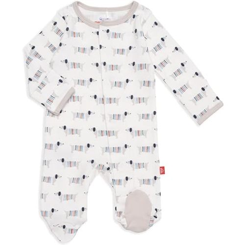 Magnetic Me 100% Organic Cotton Magnetic Baby Footie Pajamas | Super Soft Cotton Fabric