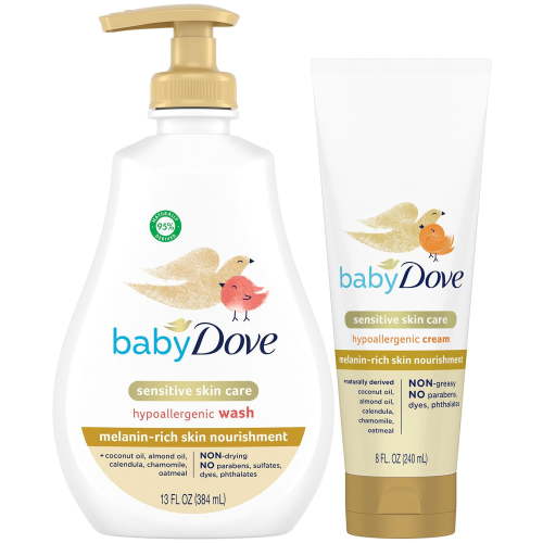 Baby Dove Body Wash & Lotion for Melanin-Rich Skin Care – Hypoallergenic, Suitable for Newborns