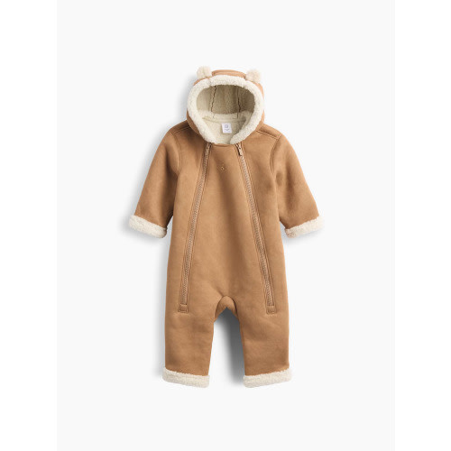 Baby Sherpa-Lined Hooded One-Piece