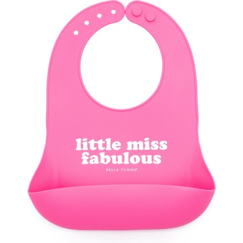 Bella Tunno Little Mis Fab Silicone Wonder Bib, Pink