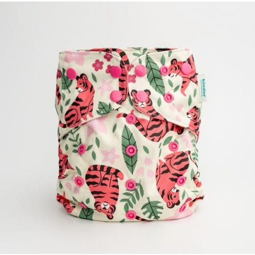 Tiger Lily: Essentials Pocket Cloth Diaper with Athletic Wicking Jersey, Grows with your Baby