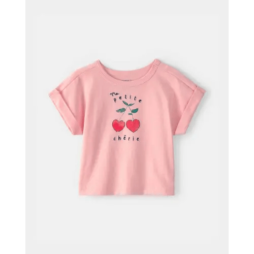Baby Girl Cherry Top - Pink | Carter's
