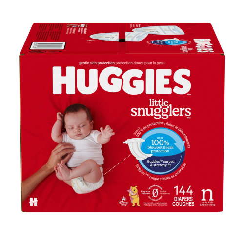 Huggies Little Snugglers Baby Diapers, Size Newborn (up to 10 lbs), 144 Ct - Walmart.ca
