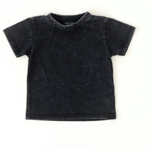 STONE WASH TEE - CHARCOAL – Rad Tod