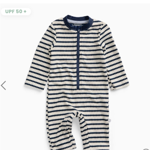 Midnight Wave One-Piece Rashguard Navy / 0 - 3 M