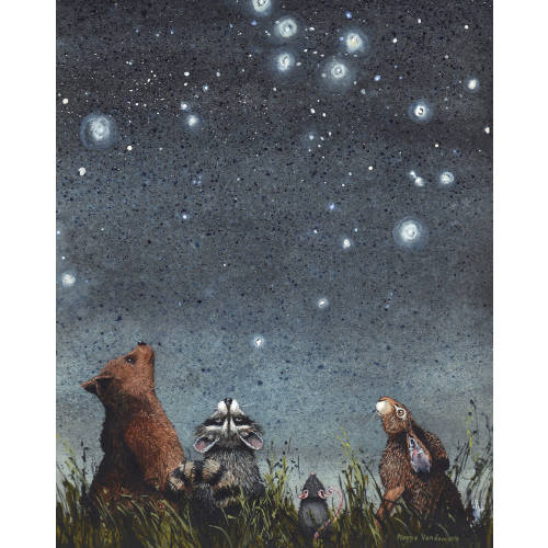 Watercolor Print, "Constellations" by Maggie Vandewalle, 8" x 10" matted to fit an 11" x 14" frame