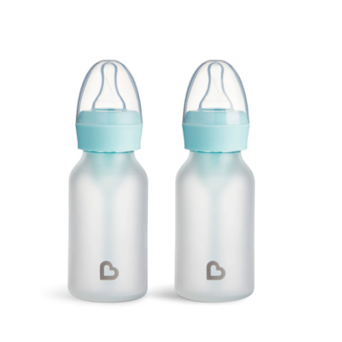 Bond® Silicone Glass Bottle 4oz green, 2pk | Munchkin