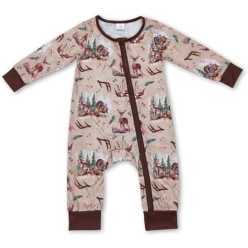 3-6m Deer and Turkey Zippy Sleeper