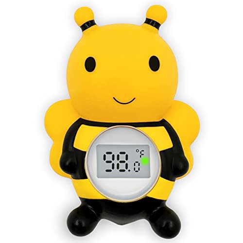 Baby Bath Thermometer Floating Toy, Safety Water Temperature Thermometer for Bathtub - Tub Toy Gift for Newborn Baby Shower, Infants, Toddlers, Kids (Bee)