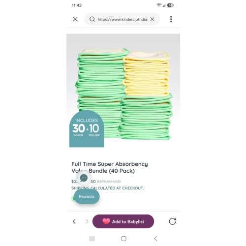 Full Time Super Absorbency Value Bundle (40 Pack) – Kinder Cloth Diaper Co.
