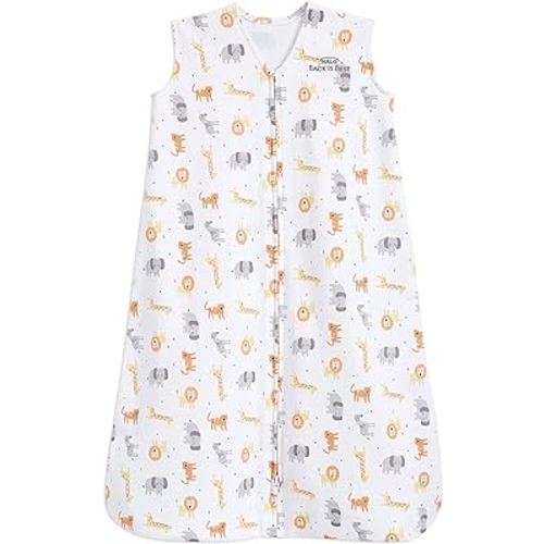 HALO SleepSack, 100% Cotton Wearable Blanket, Swaddle Transition Sleeping Bag, TOG 0.5, Jungle Cotton, Medium, 6-12 Months