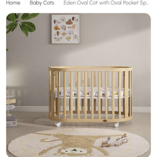 Eden Oval Cot with Pocket Spring Mattress – Boori