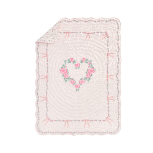 LoveShackFancy Floral Heart Baby Quilt | Pottery Barn Kids