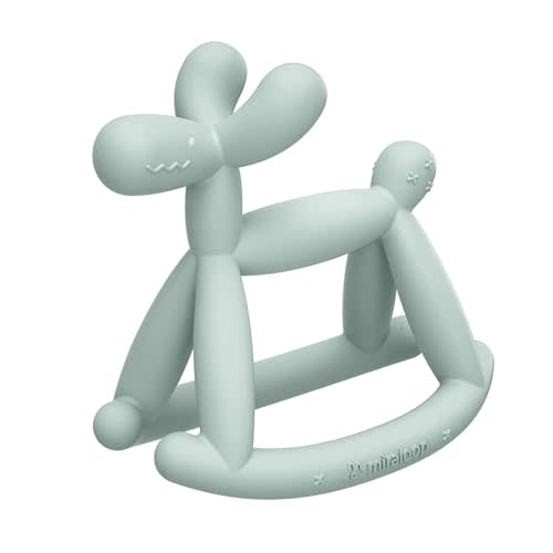 Baby Teething Toys, Food Grade Baby Teether Toys for Babies 3 6 12 18 Months, Jellydog Silicone Teethers Toddlers Chew Toys BPA Free Baby Gift (Mint Green)