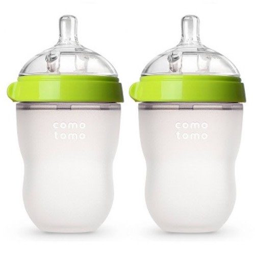 Comotomo Silicone Bottle - 2pk/8oz Each, Color: Green