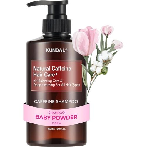 KUNDAL Korean Beauty Natural Caffeine Shampoo [Baby Powder]