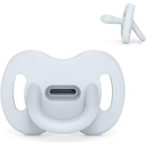 Color Essence SX PRO Silicone Baby Pacifier 1Pk, Made with 100% Soft Silicone, Baby Essentials Perfect for Breastfeeding Babies, Designed in Spain, 0-6 Mths, Blue