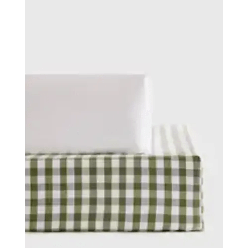 Organic Percale Gingham Crib Sheet 2-Pack