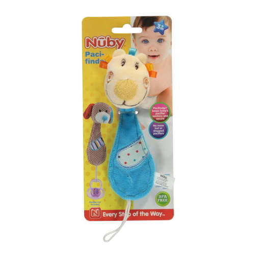 Nuby Pacifinder “Ribbon Cub” Pacifier Clip Color: turquoise Size: one size