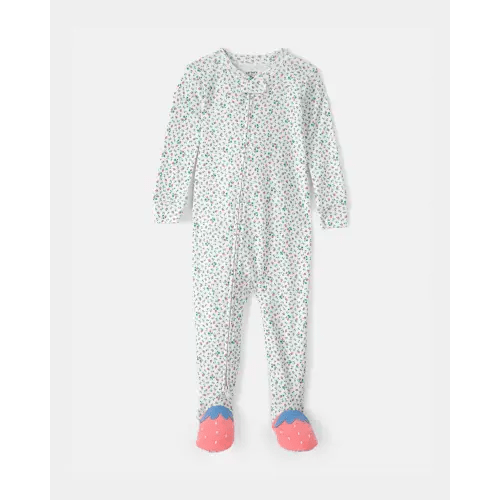 Baby Girl Strawberry 100% Cotton Snug Fit 1-Piece Pajama Set | Carter's
