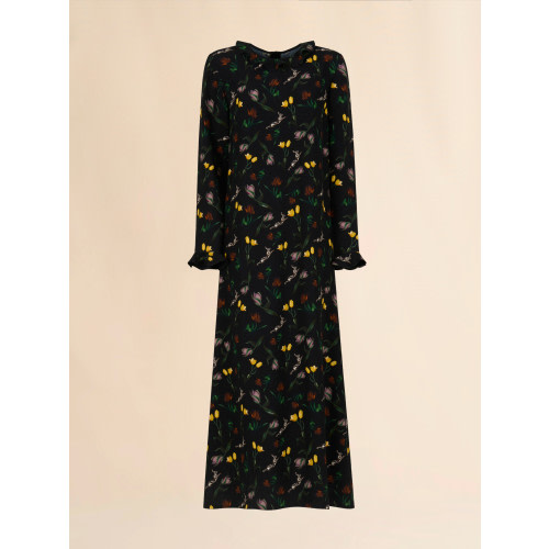 Deep blue cotton sweatshirt with Fiorellini/Stecchini print | Marni