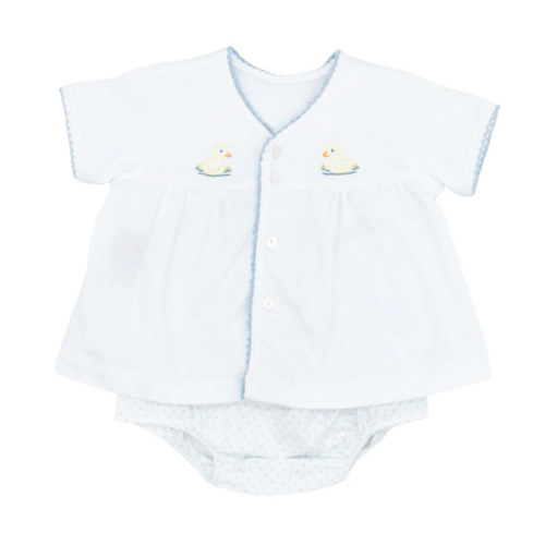 Boys Brennan Diaper Set with Embroidery - Duckies