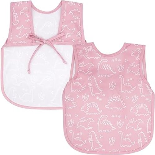 BapronBaby Animal Prints Bapron - No Neck Tie Safer Bib - Baby & Toddler - Soft Waterproof - PVC, BPA & Phthalate Free - 6m+