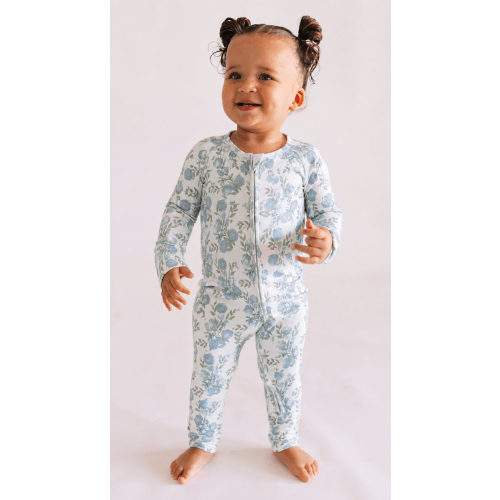 Infant Romper in Blue Floral