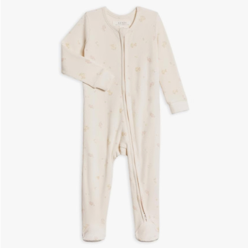 Colored Organics Baby Zip-Up Footed Sleeper with 2-Way Zipper - Newborn Organic Cotton Pajamas