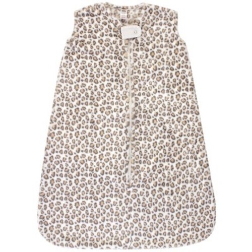 Hudson Baby Infant Girls Plush Sleeping Bag, Sack, Blanket, Cream Leopard, 6-12 Months