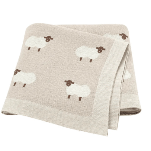 Sheep Knitted Blanket